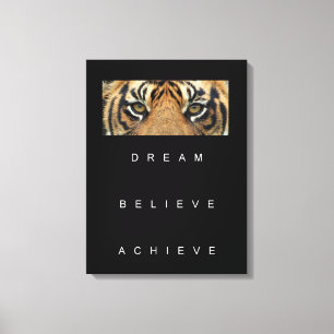 Dream gelooft bereiken Motivatie Citaat Canvas Pr