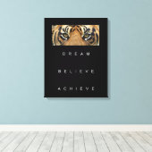 Dream gelooft bereiken Motivatie prijsopgave Canvas Afdruk (Insitu (Houten vloer))