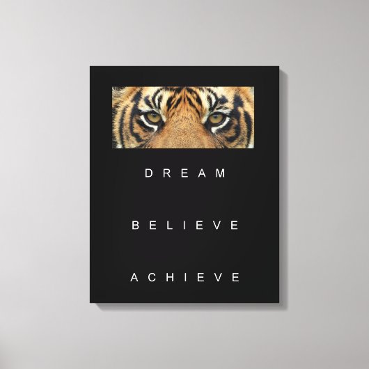 Dream gelooft bereiken Motivatie prijsopgave Canvas Afdruk (Voorkant)