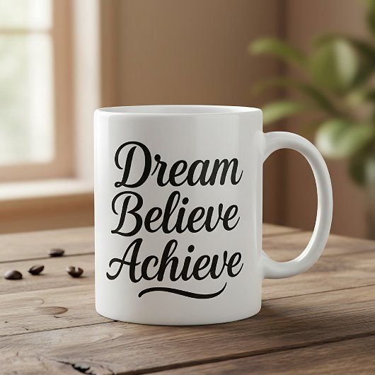 Dream gelooft bereiken Motivatie prijsopgave Koffiemok