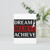 Dream gelooft dat Achieve vrouw Volleyball Briefkaart (Staand voorkant)