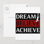 Dream gelooft dat Achieve vrouw Volleyball Briefkaart (Voorkant / Achterkant)