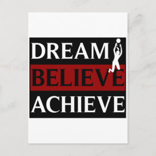 Dream gelooft dat Achieve vrouw Volleyball Briefkaart