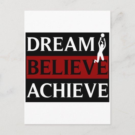 Dream gelooft dat Achieve vrouw Volleyball Briefkaart (Voorkant)