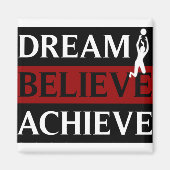 Dream gelooft dat Achieve vrouw Volleyball Magneet (Voorkant)