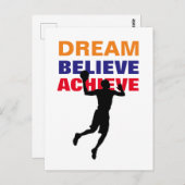 Dream gelooft dat Basketball Pop Art behalen Briefkaart (Voorkant / Achterkant)