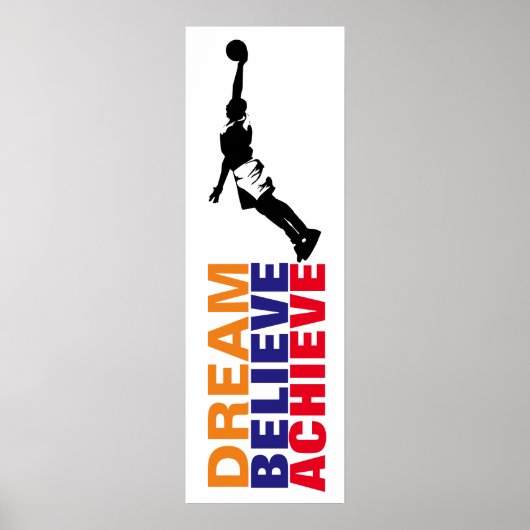 Dream gelooft dat Basketball Pop Art behalen Poster (Voorkant)