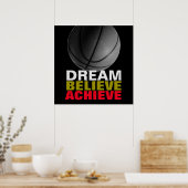 Dream gelooft dat Basketball Quote Poster haalt (Keuken)