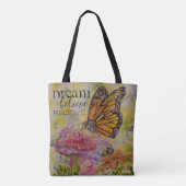 Dream gelooft dat Butterfly Art over Print Tas (Achterkant)
