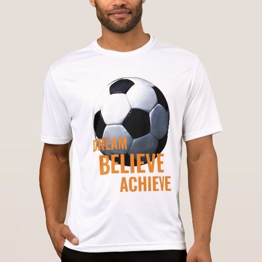 Dream gelooft dat het Football voetbal bereikt wor T-shirt (Voorkant)