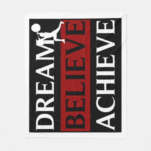 Dream gelooft dat Weightlifter bereikt Fleece Deken (Voorkant)