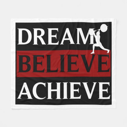 Dream gelooft dat Weightlifter bereikt Fleece Deken (Voorkant (Horizontaal))