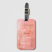 Dream Gold Oranje White Waterverf Bagagelabel (Voorkant (verticaal))