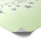 Dream Green met Silver Glitter Poster (Hoek)