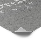 Dream Grey met Silver Glitter Poster (Hoek)