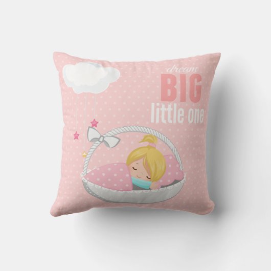 Dream groot * kies achtergrondkleur kussen (Achterkant)