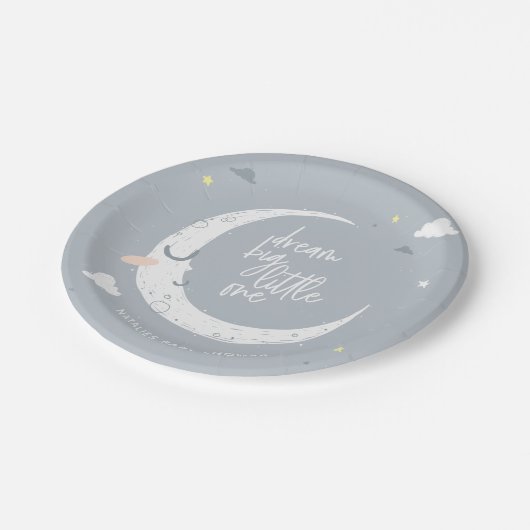 Dream groot klein baby shower feest papieren bordje (Gekanteld)