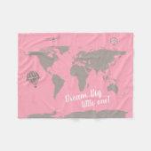 Dream grote kleine. Roze babydeken Fleece Deken (Voorkant (Horizontaal))
