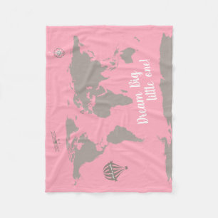 Dream grote kleine. Roze babydeken Fleece Deken
