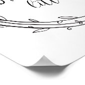 Dream grote kleine. Zwarte en witte kwekerij Poster (Hoek)