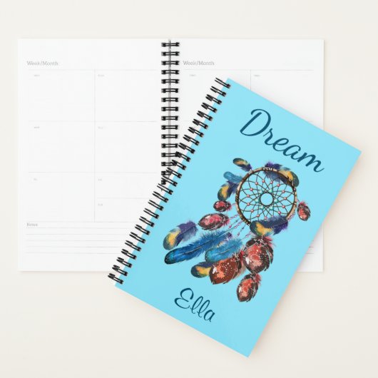 DREAM Hand getrokken veren droom catcher aangepast Planner (Display)