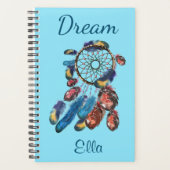 DREAM Hand getrokken veren droom catcher aangepast Planner (Voorkant)