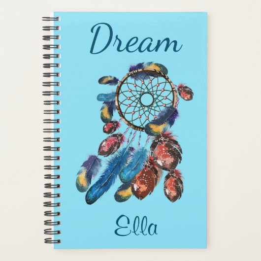 DREAM Hand getrokken veren droom catcher aangepast Planner (Voorkant)