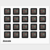 Dream Hard Work Hard Classic Vierkante Sticker (Vel)