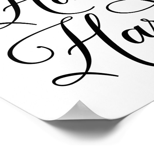 Dream Hard Work Harder Modern Calligraphy Poster (Hoek)