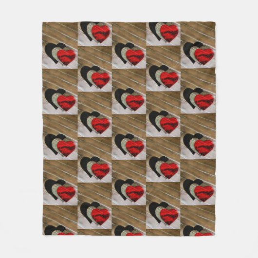 Dream Hearts A' Fallen Fleece Deken (Voorkant)