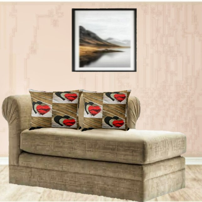 Dream Hearts A' Fallen Kussen (Decorate your home for February, with these romantic, Dream Hearts A'Fallen Throw Pillows!)