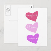 Dream Hearts Briefkaart (Voorkant / Achterkant)