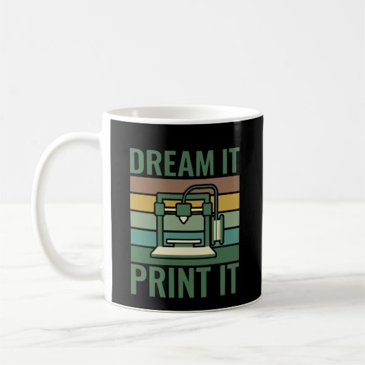 Dream Het Creatieve Maker & 3D Print Grafisch T-sh Koffiemok (Links)