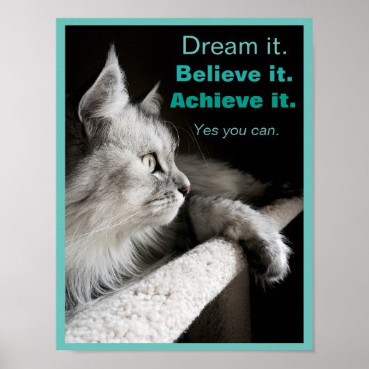 Dream het en doe het Motivatie Poster (Voorkant)