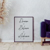 Dream het gelooft dat het het Inspirerend bereikt