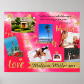 Dream het Live it Vision Board Poster Gold Confett (Voorkant)