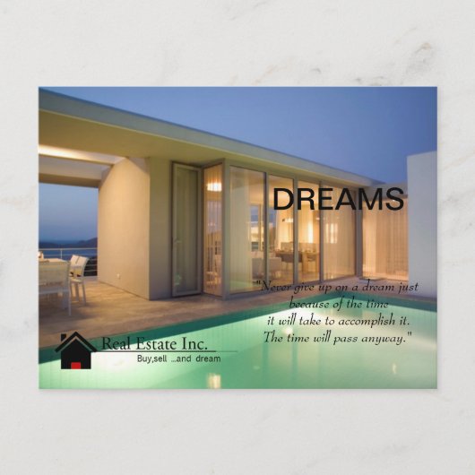 Dream Home Real Estate briefkaart (Voorkant)