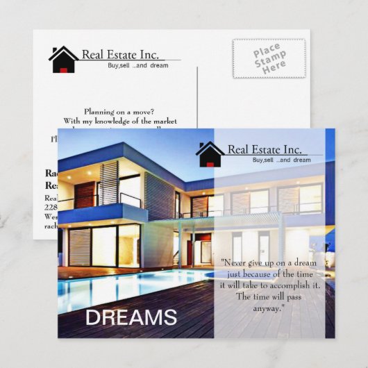 Dream Home Real Estate briefkaart (Voorkant / Achterkant)