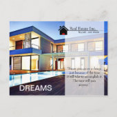 Dream Home Real Estate briefkaart (Voorkant)