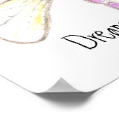 Dream Hope Believe Dragonfly Poster (Hoek)