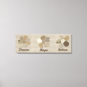 Dream, Hope, geloof Inspirerend collage Canvas Afdruk