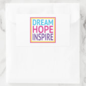 Dream Hope Inspire - Sleutels tot Geluk Rechthoekige Sticker (Tas)