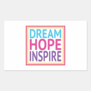 Dream Hope Inspire - Sleutels tot Geluk Rechthoekige Sticker