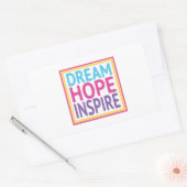 Dream Hope Inspire - Sleutels tot Geluk Rechthoekige Sticker (Envelop)