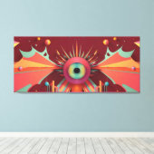 Dream Horizon Ken Gage Fantasy OpArt Canvas Afdruk (Insitu (Houten vloer))