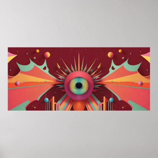 Dream Horizon Ken Gage Fantasy OpArt Poster (Voorkant)