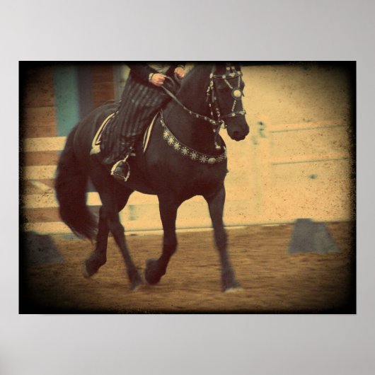Dream Horse Friesian Dressage Poster (Voorkant)