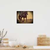 Dream Horse Friesian Dressage Poster (Keuken)