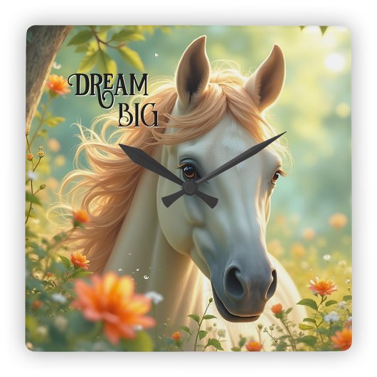 Dream Horse Summer Time Vierkante Klok