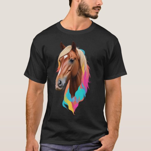 Dream Horse with Rainbow Mane T-shirt (Voorkant)